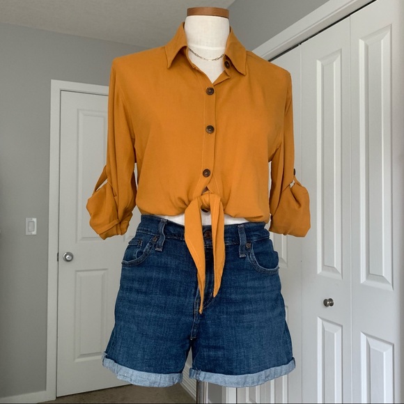 Faithful The Brand Beau Rivage Top in plain butterscotch Size 4 NWT - Picture 2 of 8